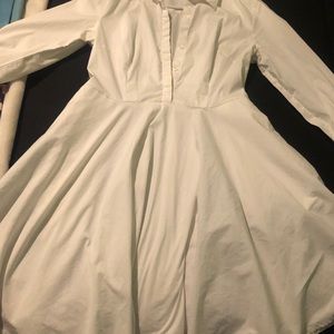 sz 10 front button collar dress & Zips up side